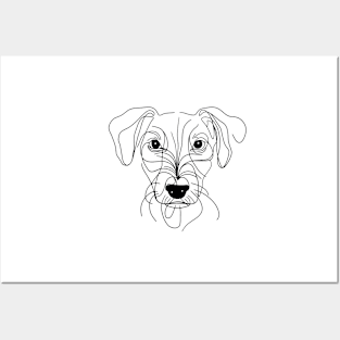 cute dog's face Posters and Art